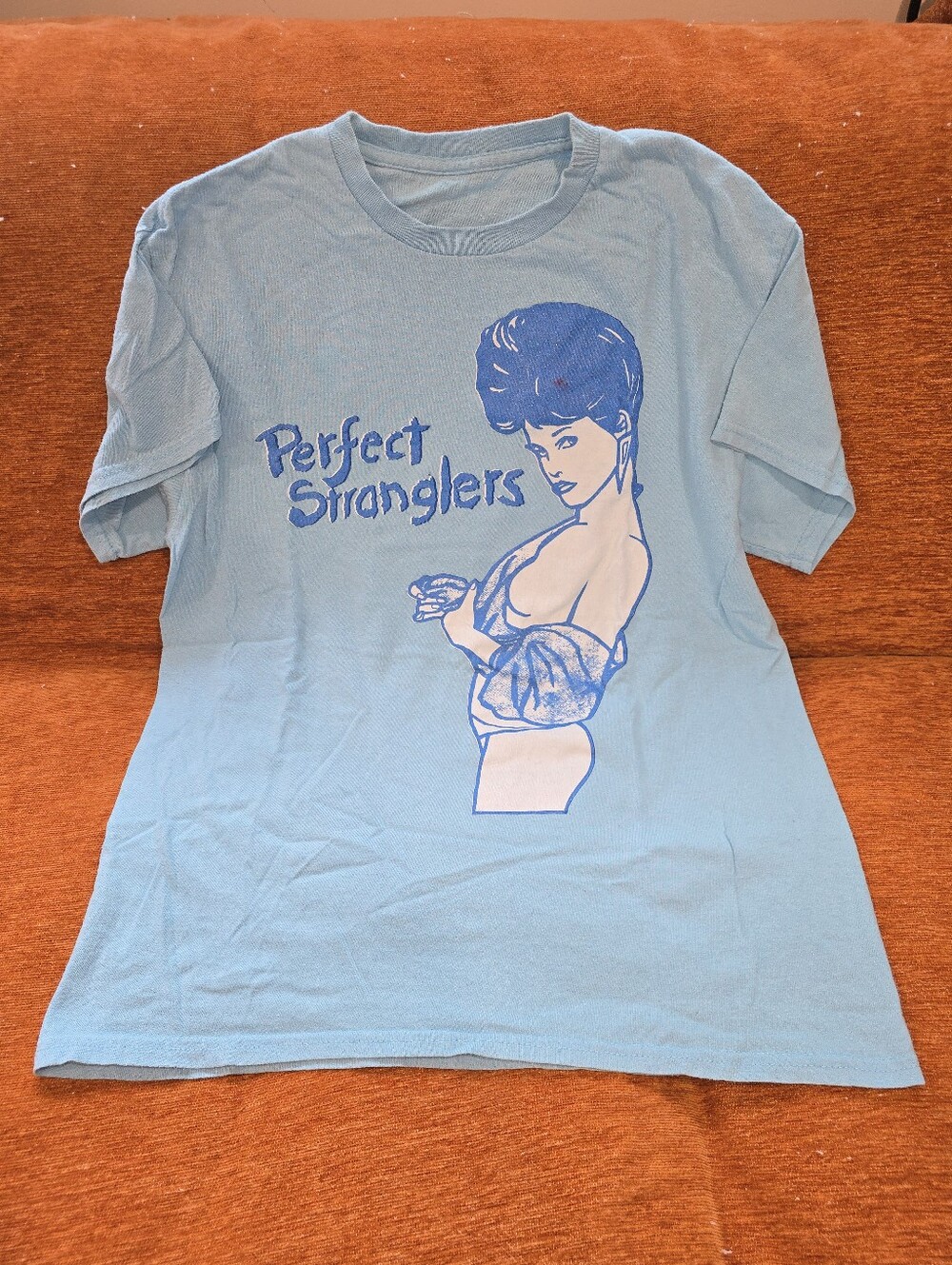 Perfect Stranglers Graphic Tee - Light Blue - Glows In The Dark!